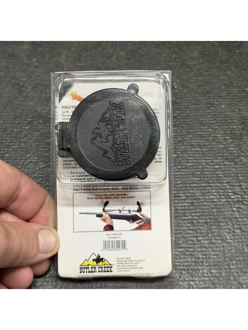 Butler Creek Flip-Open Scope Cover Size 27 OBJ 1.840" 46.7mm New